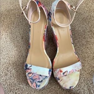 Bamboo Floral Wedges